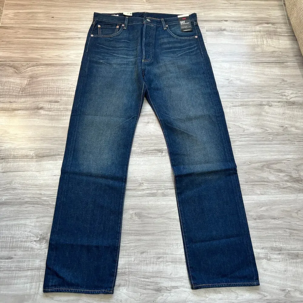 Levi's Premium 501 '93 Straight Fit Men's Dark Wash Jeans Size W36 L34